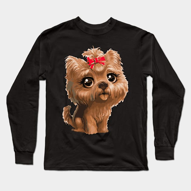 Dog Motif Dog Lover Gift Idea Design Long Sleeve T-Shirt by Shirtjaeger